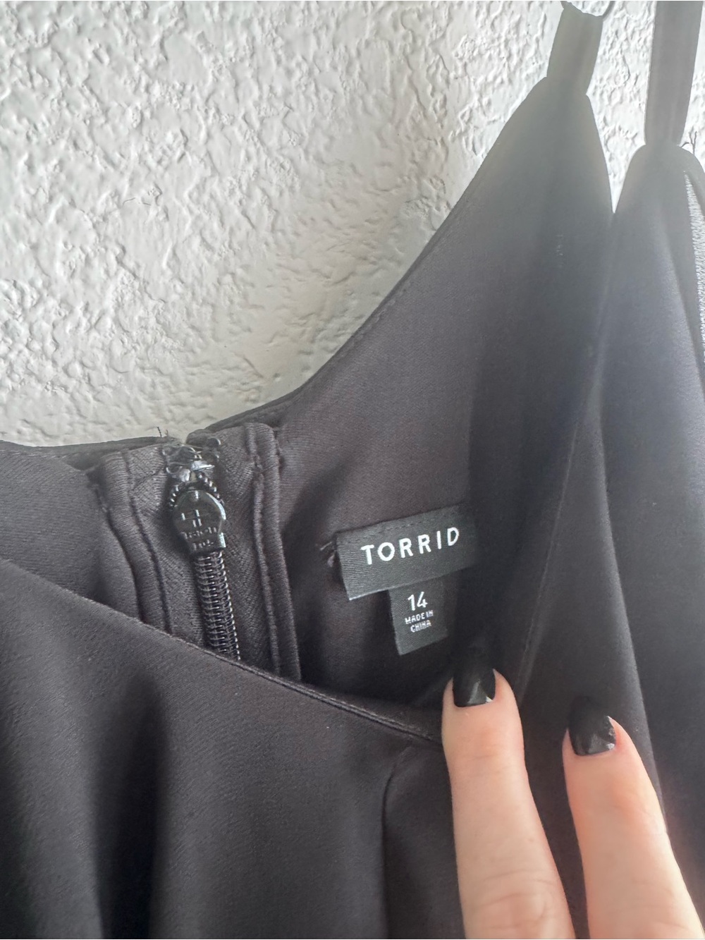 TORRID Black Cold-Shoulder Ruffle Dress | 14 - Picture 12 of 12